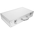 thumbnail image 5 of TOXMENT Silver Aluminum Briefcase with Lock - Hard Toolbox Storage Case, 5 of 8