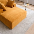 thumbnail image 7 of Oversized Chaise Longue Chair Indoor, Modern Upholstered Corduroy Deep Seat Sofa Bed with Throw Pillows and Armrests, Sleeper Sofa Couch for Living Room, Bedroom Apartment, 7 of 7