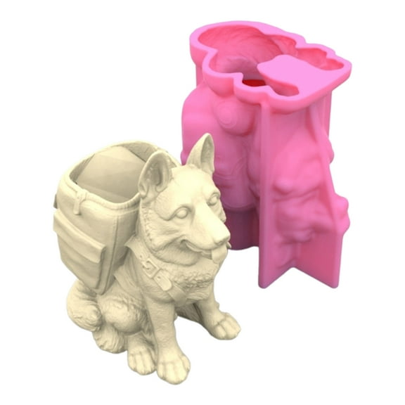 Milue Silicone Mold Concrete Molds Silicone Casting Mold Collie Shape Vase Moulds