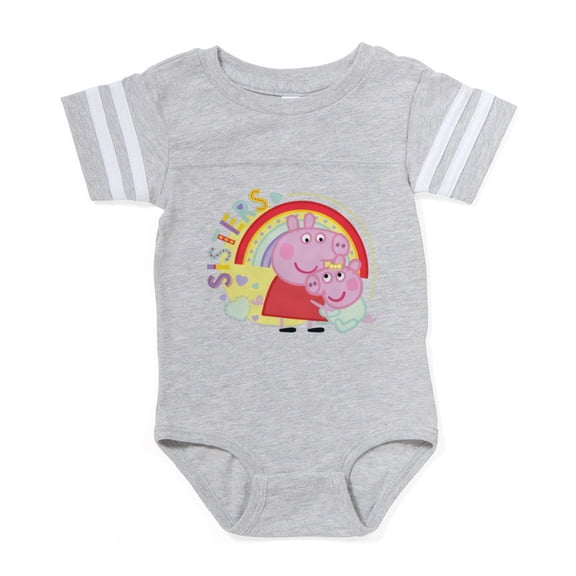 CafePress - Peppa Pig: Sisters - Cute Infant Baby Football Bodysuit