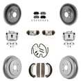 thumbnail image 1 of Transit Auto Front Rear Disc Brake Caliper Coated Rotors Drums Semi-Metallic Pads Shoes Wheel Cylinders and Hardware Kit (11Pc) for Car 2006 Pontiac Pursuit 2.2L with Brakes KCG-100360S, 1 of 11