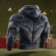 thumbnail image 5 of yuCgh Men's Christmas Ugly Print Hoodie, Muscle Graphic Long Sleeve Casual Sports Pullover, Festive Humorous Design for Holiday Parties,Gray L, 5 of 5