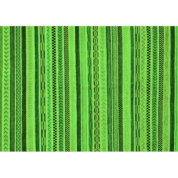 Ahgly Company Machine Washable Indoor Rectangle Abstract Green Modern Area Rugs, 2' x 3'