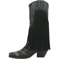 thumbnail image 3 of Women's Dingo Gypsy Fringe Leather Boots Black, 3 of 7