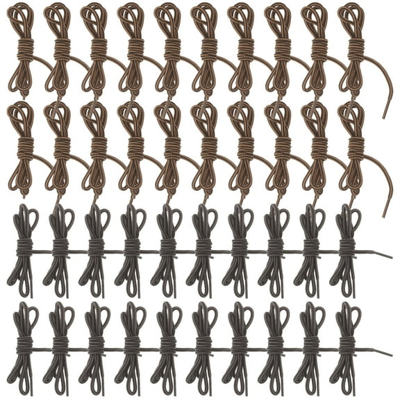 10 Pairs Two-tone Striped Shoelaces Replacement for Sneakers Work Boot Heavy Duty Strap Accessories Boots Miss
