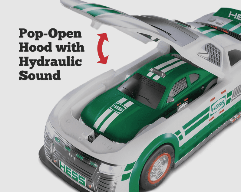 Hess Toy Truck 2025 Stock Car Racers, Annual Holiday 2-in-1 Race Car Duo Limited-Edition