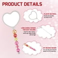 thumbnail image 3 of Uxcell 3 Pack Beadable Mirrors with Handle, 6.4 Inch Long Heart Shape Bead Mirror Bars Removable for DIY Crafts(Light Gray), 3 of 7