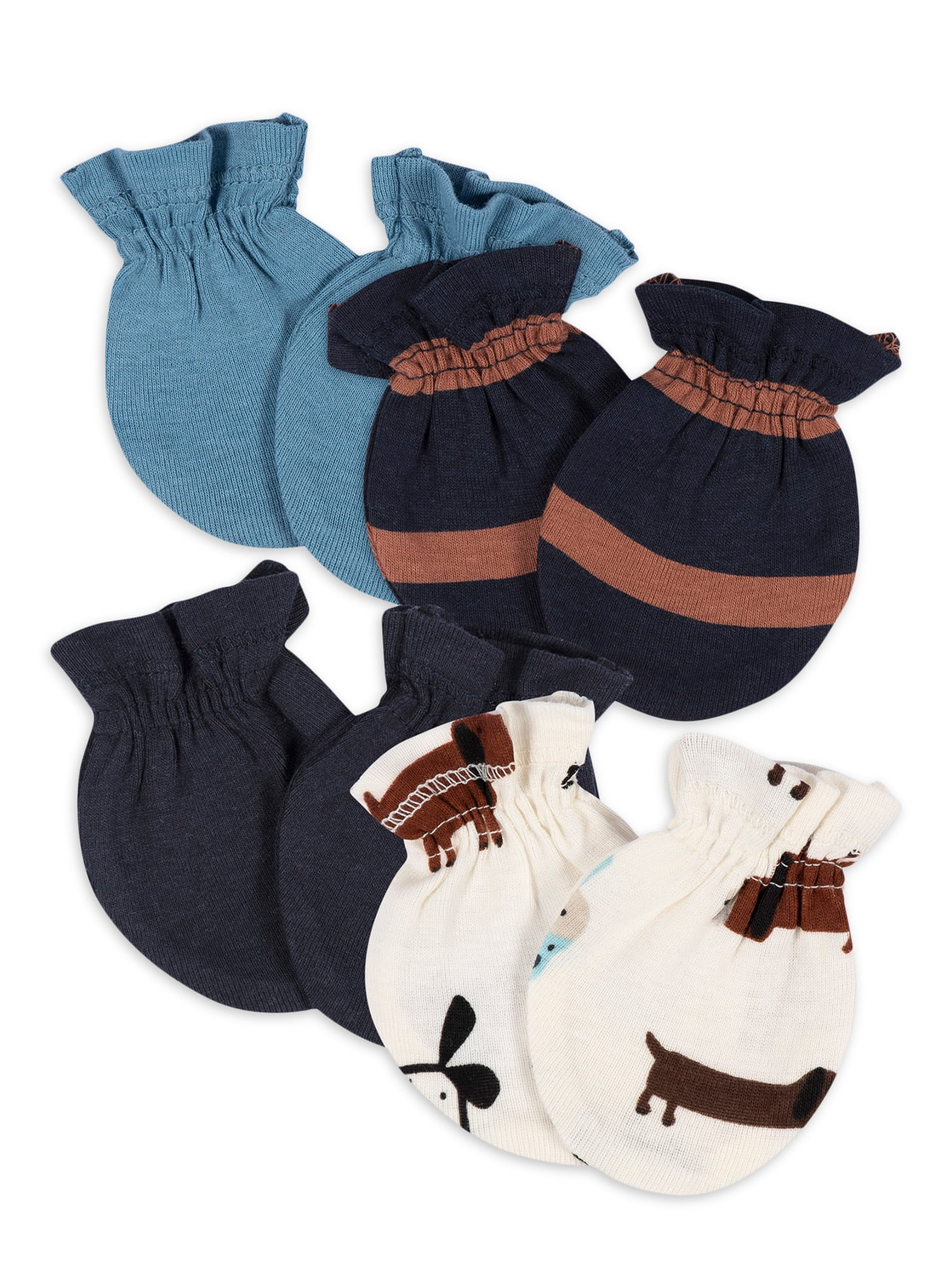 Gerber Baby Boy Mittens, 4Pack, Sizes Newborn 0/3 Months