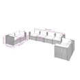 thumbnail image 5 of vidaXL 8 Piece Garden Lounge Set with Cushions Poly Rattan Brown, 5 of 5