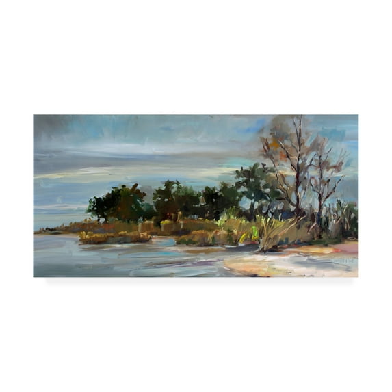 Trademark Fine Art 'Winter Beach' Canvas Art by Carol Halloc