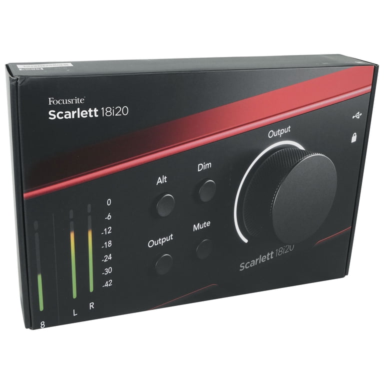 Focusrite Scarlett 18i20 4th Gen USB Audio Interface with Software