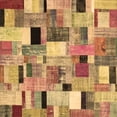 thumbnail image 1 of Ahgly Company Indoor Square Patchwork Brown Transitional Area Rugs, 6' Square, 1 of 4