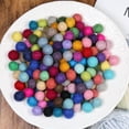 thumbnail image 2 of Farfi 10Pcs 15mm Felt Poms Decorative Handmade Funny Handcrafted DIY Wool Felt Earrings Headband Craft Poke Ball Clothing Accessories (Style W), 2 of 13