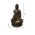 thumbnail image 4 of Hi-Line Gift LED Lights Buddha Fountain with Pump & Adapter, High-quality Material Matte Bronze, 4 of 4