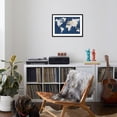 thumbnail image 4 of Art.com World Map NavyGold Art Print by Alicia Vidal, Black Frame Wall Art, 29" x 21", 4 of 5
