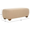 thumbnail image 3 of Safavieh Whitley Wood Rectangular Ottoman With Wood Legs in Tan / Brown, 3 of 9