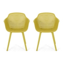 Christopher Knight Home Davina Outdoor Dining Chair Set of 2, Yellow