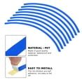 thumbnail image 5 of 16pcs Fit 17" Wheel Motorcycle Car Bike Wheel Rim Sticker Strips Reflective Stripe Tape Reflector Replacement Blue, 5 of 7