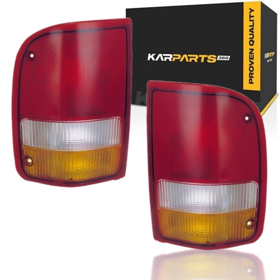 For 1993-1997 Ford Ranger Pair Rear Tail Lights Driver and Passenger Side Assembly Unit FO2800110 FO2801110 - replaces F37Z-13405A F37Z-13404A
