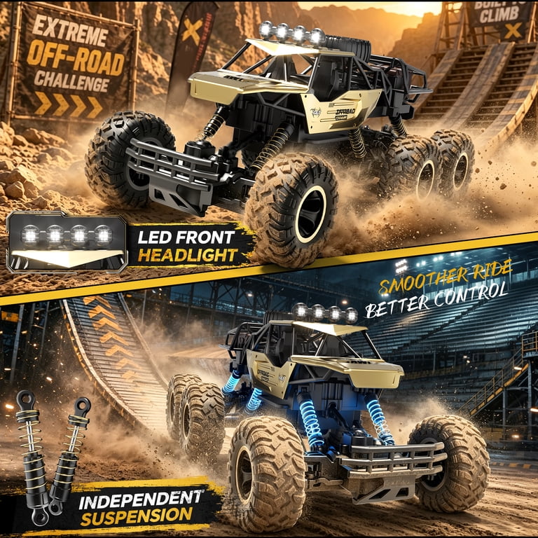 BKAXH 1:10 Remote Control Rock Crawler Truck with LED Lights photo 7