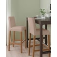 thumbnail image 2 of Warm Beige Bar Stool Covers Set of 4, Solid Color Farmhouse Beige Stretch Washable Bar Chair Covers with Backs, Removable Pub Counter Height Chair Cover for Kitchen Dining Room Cafe, 2 of 7