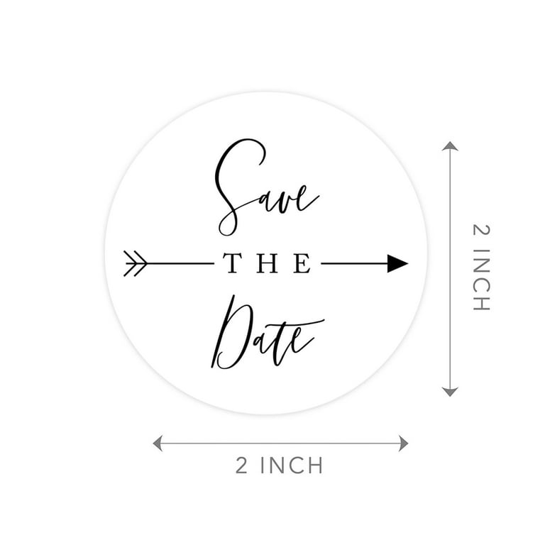 Koyal Wholesale Save The Date Sticker, Modern Design, Save The Date Seals  for Wedding Invitations, 120-Pack