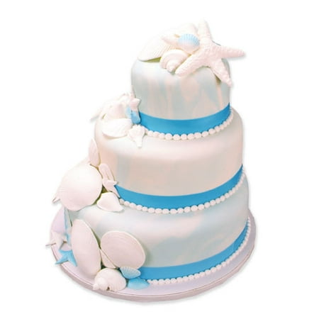 Edible Shimmering Cake Decoration Ribbon -6Strips -Neon Blue