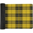 thumbnail image 3 of Mouse Pad Yellow Tartan Plaid Premium WaterResistant Mousepad NonSlip Rubber Base with Stitched Edges Perfect for Computers, Laptops, and Gaming Extended Size 40x90cm, 3 of 5