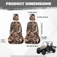 thumbnail image 7 of KUIFORTI Brown Camouflage UTV Seat Covers Seats Cover with Headrest Covers Polyester Full Protection Rhino UTV Accessories Compatible with Rhino 700 660 450 2004-2021, 7 of 7