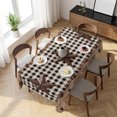 thumbnail image 3 of Texas Star Plaid Table Cloth Waterproof Tablecloths, Farmhouse Black Brown Texas Vintage Tablecloth Dining Table Cover for Kitchen Party Tabletop Outdoor, Rectangle Tablecloth 54x108 Inch, 3 of 9