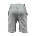 thumbnail image 5 of Lisingtool Mens Shorts Men's Casual Shorts Men's Sports Shorts Beach Shorts Casual Cotton Linen Shorts Biker Shorts Grey, 5 of 5