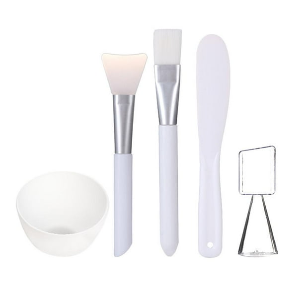 Juego De Tazones Para Mezclar Cubierta Facial, Cepillo De Silicona, Tazón, Cepillo, Cuchara Para Bricolaje, Kit De Herramientas De Mezcla Para El Cuidado De La Piel Cateissary CE007761-01