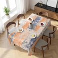 thumbnail image 3 of Orange Blue Table Cloth Waterproof Tablecloths, Minimalist Smear Abstract Art Painting Tablecloth Dining Table Cover for Kitchen Party Tabletop Outdoor, Rectangle Tablecloth 54x108 Inch, 3 of 9