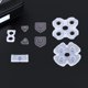 thumbnail image 2 of FLhrweasw Piezas de reparación de almohadillas adhesivas conductoras de goma para el controlador PS4, juego de 9 piezas, 2 of 8
