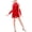 Red, variant on Kids Girls Sequins Tassel Backless Fringe Latin Ballet Salsa Tango Ballroom Dance Dress Hot Pink 120