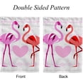 thumbnail image 3 of SKYSONIC Flamingo Couples Double-Sided Printed Garden House Sports Flag 12x18in Polyester Decorative Flags for Courtyard Garden Flowerpot, 3 of 7