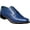 Blue, variant on STACY ADAMS Mens Blue Animal Print Metal Eyelets Madison Round Toe Stacked Heel Lace-Up Dress Oxford Shoes 12 D