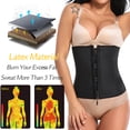 thumbnail image 5 of FITVALEN Waist Trainer for Women Workout Latex Waist Cincher Hourglass Body Shaper Sport Corset Girdle, 5 of 8