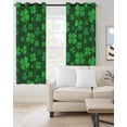 thumbnail image 2 of St. Patrick's Day Kitchen Curtains Spring Green Shamrock Grass Lucky Cafe Short Curtains for Bathroom Blackout Window Curtain Grommet Small Window Treatment Drapes for Bedroom Living Room 27.5"x39"x2, 2 of 9