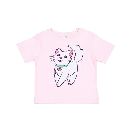 

Inktastic Cute White Kitty Cat Gift Toddler Boy or Toddler Girl T-Shirt