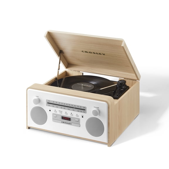 Crosley Carter 7-In-1 Record Player with Speakers and Wireless Bluetooth- Audio Turntables