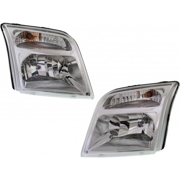 KarParts360 For 2010 2011 2012 2013 FORD TRANSIT CONNECT Head Light Assembly Pair Driver and Passenger Side w/Bulbs Replaces FO2502296 FO2503296