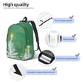 thumbnail image 5 of Balery Christmas Green Vintage Canvas Backpack for Men and Women - Large Capacity, Durable Travel Laptop Bag for School, Work, Hiking, and Outdoor Activities, 5 of 7