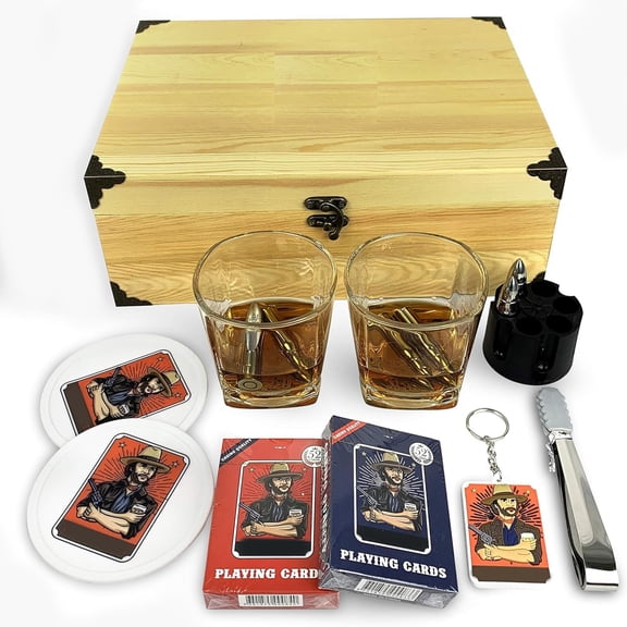 Whiskey Glass Set (2 Pack) – Classic Clear Old Fashioned Drinking Glasses for Home Bar, Juice, Cocktails & Everyday Use