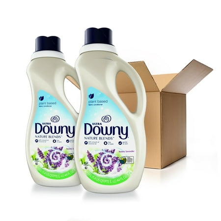 Downy Nature Blends Liquid Fabric Conditioner (Fabric Softener), Honey Lavender, 2 count, 44 ounces each
