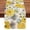Yellow, variant on Spring Summer Watercolor Flower Table Runner, Blue Peony Floral Kitchen Dining Table Decor, Seasonal Burlap Home Decoration Indoor Outdoor Party Supply 13 x 72 Inches