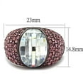 thumbnail image 2 of Womens Coffee Brown Ring Anillo Cafe Para Mujer Stainless Steel with AAA Grade CZ in Clear Sulmona, 2 of 4