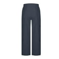 thumbnail image 4 of Mohiass Women High Waisted Wide Leg Cargo Pants Baggy Stretchy Casual Trousers Streetwear Fashion Trendy Travel Sweatpants Navy S, 4 of 5