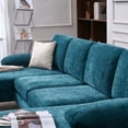 thumbnail image 3 of U Shape Sectional Sofa,Modern Large Chenille Fabric Modular Couch,Extra Wide Sofa with Chaise Lounge and Golden Legs for Living Room (113.39”L-Blue-Green), 3 of 7