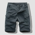 thumbnail image 2 of JTieacloth Summer Japanese Vintage Cargo Shorts Men's Outdoor Leisure Sports Five Quarter Pants Mens Cargo Shorts Gray, 2 of 4